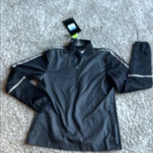 New Nike Golf Charcoal and Black Half-Zip Jacket Size Medium